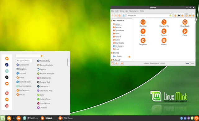 Bureaublad Linux Mint