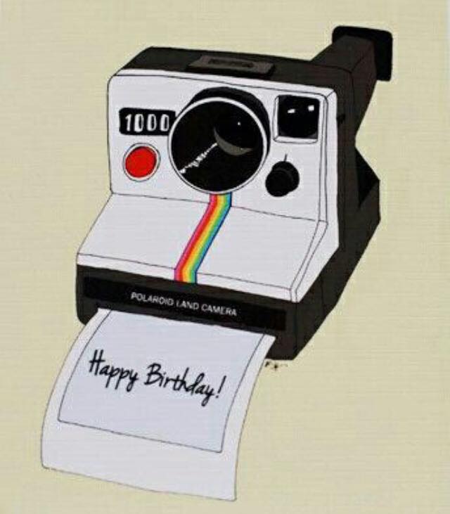 Polaroid verjaarskaart