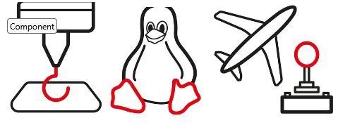 logo's van hcc interessegroepen